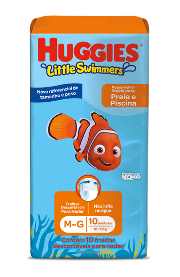 Fralda Huggies Little Swimmers M/G - 10 fraldas